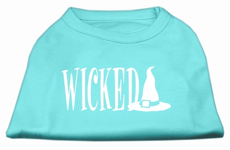 Wicked Screen Print Shirt Aqua S